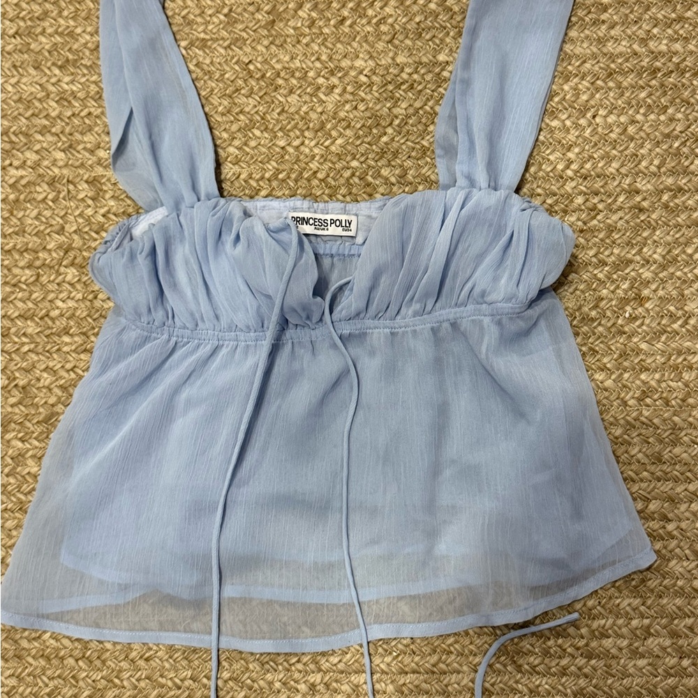 Princess‎ Polly Soft Blue Chiffon Blouse